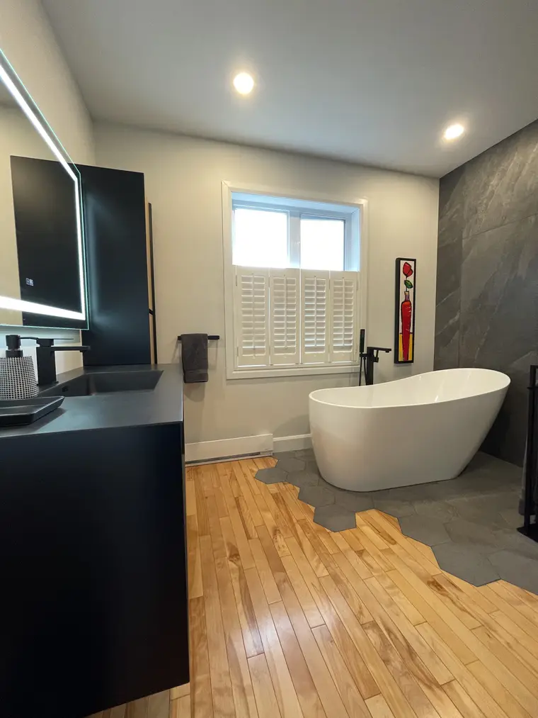 Salle de bain complète — réalisation Construction Voghel